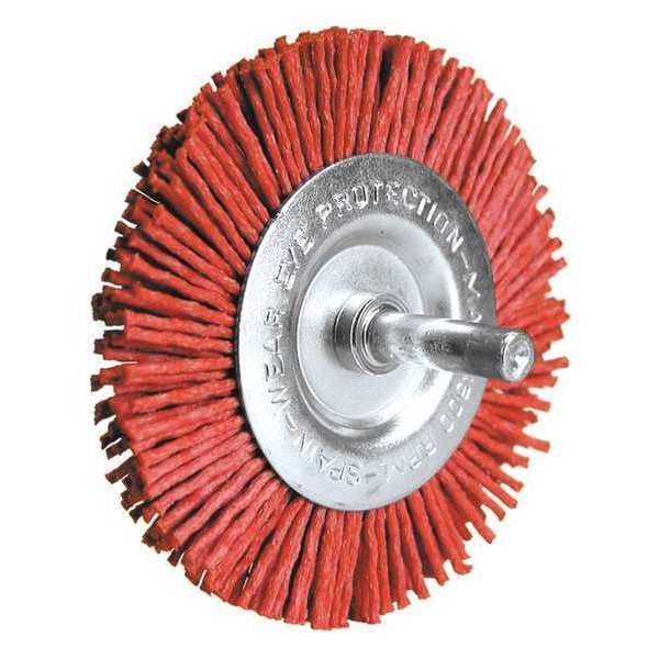 Century Drill & Tool Radial Brush, Fine Nylon, 150 Grit, 4 in. - 77443