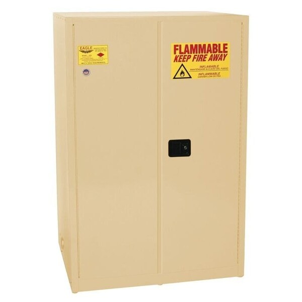 Eagle Mfg 90 gal, 2 Shelves, 18-Gauge Steel, 43 in W x 65 in H x Beige - 9010XBEI