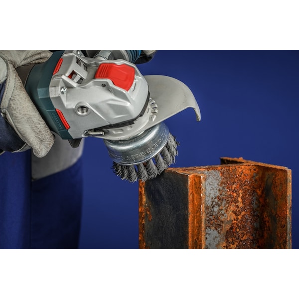 Pferd 2-3/4" OD knot cup brush - .020" carbon steel wire, X-LOCK mounting system - 80717