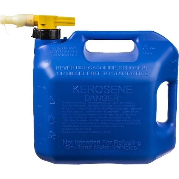 No-Spill 1456 Fuel Can, 5 gal, Plastic, Blue - 1466