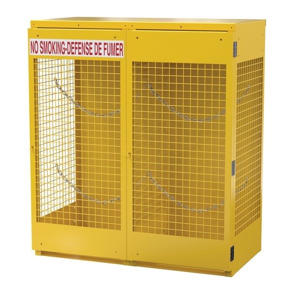 Vestil Steel 68-1/4 in H, 60 in W, Yellow, 0 Shelves - CYL-G-12-CA