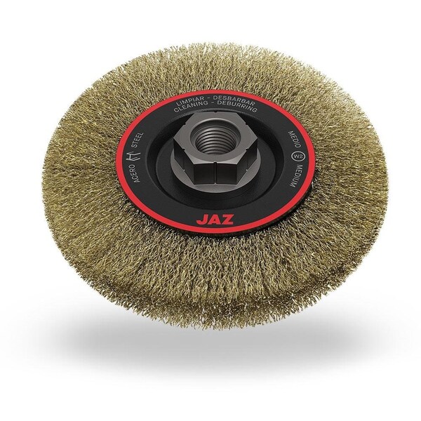 Jaz Crimped Wire Cup Brush, 3", .012", Stainless Steel - 73030