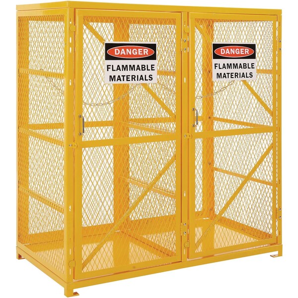 Global Industrial Steel 65 in H, 60 in W, 30 D, Yellow - 270255