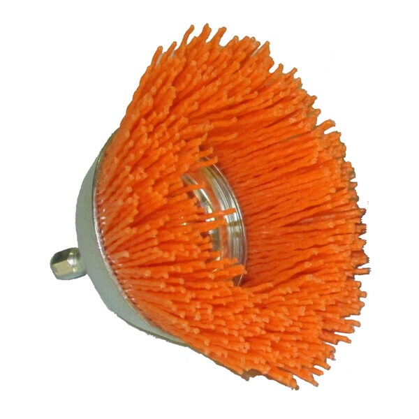 Dico Dico Nyalox 2.5 in. D X 1/4 in. X 1/4 in. D Crimped Nylon Mandrel Mounted Cup Brush 4500 rpm 1 pc - 541-780-2-1/2