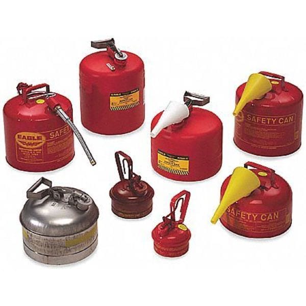 Eagle Mfg Safety Can, Galvanized steel, 1 gal, Red, 9 in Dia., Flammables - UI10S