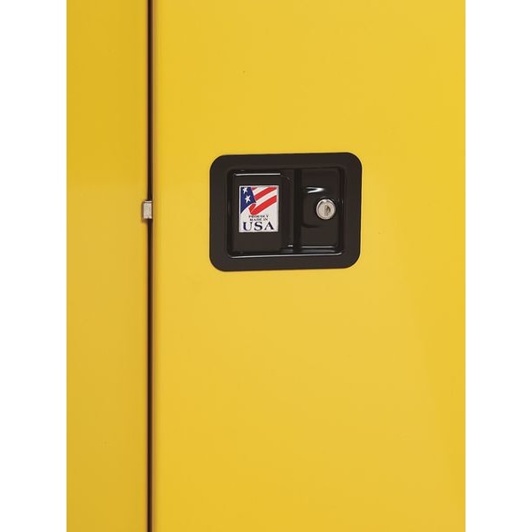 Jamco Flammables Safety Cabinet, 45 gal, 2 Shelves, Steel, 43 in W x 65 in H x 18 in D, Yellow - BM45YP
