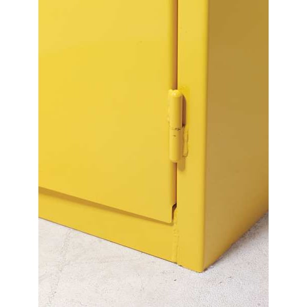 Jamco Flammables Safety Cabinet, 45 gal, 2 Shelves, Steel, 43 in W x 65 in H x 18 in D, Yellow - BM45YP