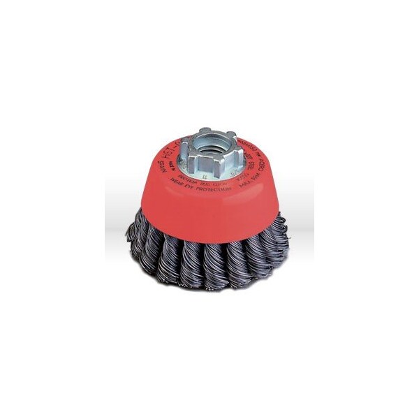 Jaz Twist Knot Wire Cup Brush, 2-3/4", .015", Steel - 72060