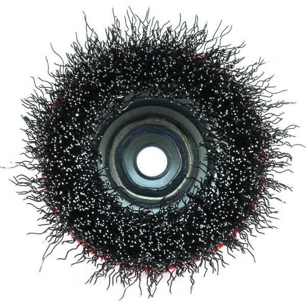 Forney Cup Brush, Crimped, 2-3/4 in x .014 x M10 x 1.25 Arbor - 72780