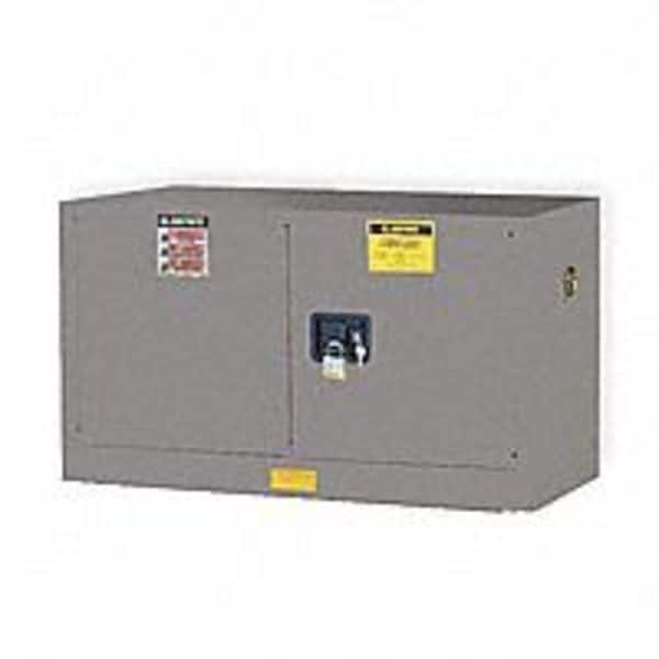 Justrite Flammable Liquid Safety Cabinet, 17 gal, 1 Shelves, Galvanized Steel, 43 in W x 24" H x 18 in D - 891703