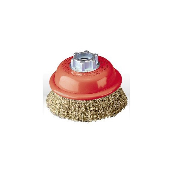 Jaz Crimped Wire Cup Brush, 3", .012", Steel - 73000