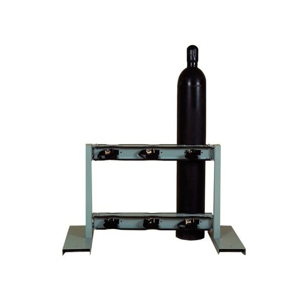 Justrite Floor Stand Rack, 44"W x 23"D x 30"H, 6 Cylinder Capacity - 35300
