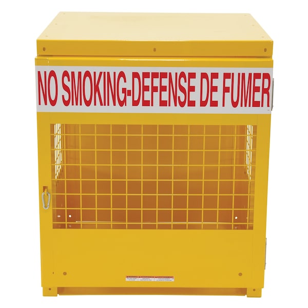 Vestil Yellow Powder Coat Cylinder Storage Cabinet 4 Cylinder Capacity - CYL-LP-4-CA