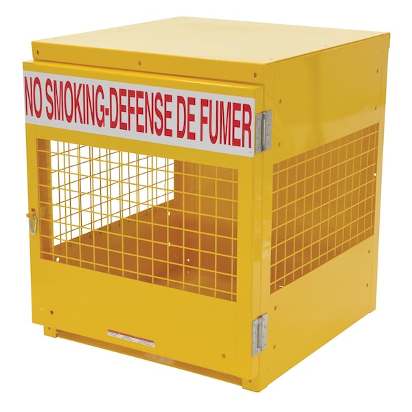 Vestil Yellow Powder Coat Cylinder Storage Cabinet 4 Cylinder Capacity - CYL-LP-4-CA