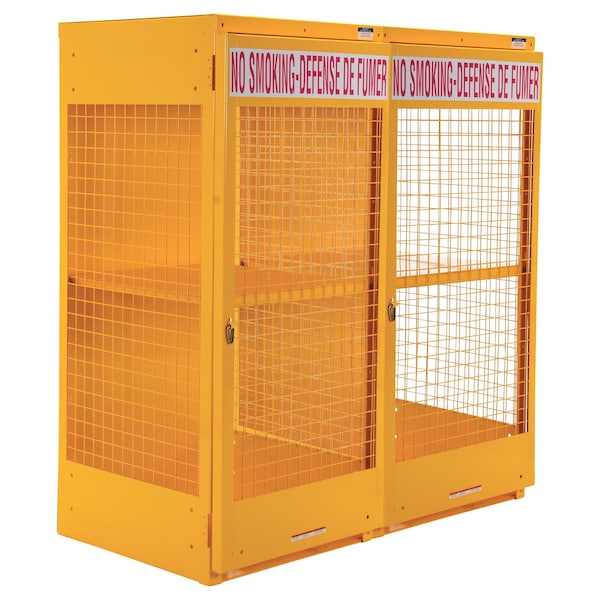Vestil Yellow Cylinder Storage Cabinet 16 Cylinder Capacity - CYL-LP-16-CA
