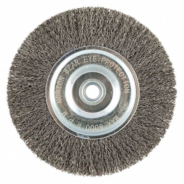 Zoro Select Wire Wheel Brush, Crimped, Carbon Steel - 66252839088