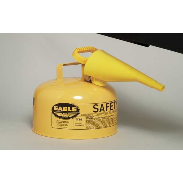 Eagle Mfg Safety Can, Galvanized steel, 2 gal, Blue, 11 1/4 in Dia., Kerosene - UI20FSB