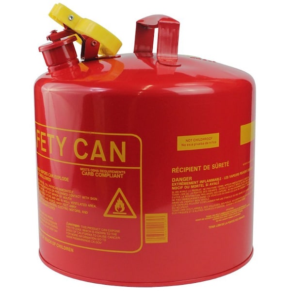 The Brush Man 5-Gallon Red Eagle Gasoline Container W/Funnel - GAS-5 GAL