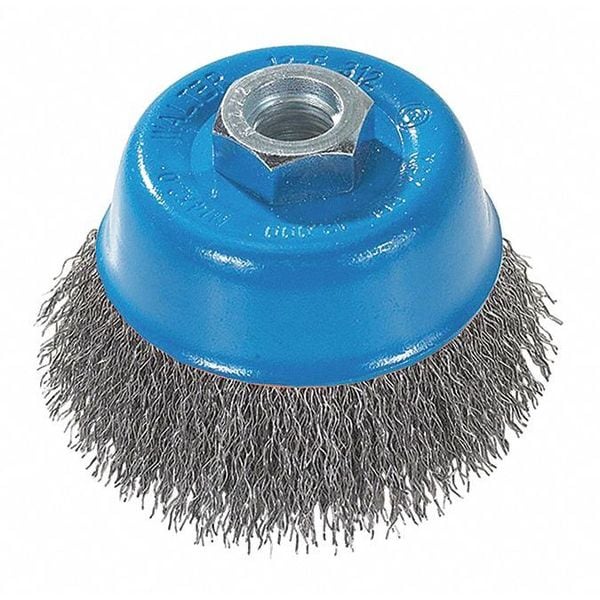Walter Surface Technologies Cup Brush Crimped 5" D X 5/8"-11" Alu/ss - 13E514