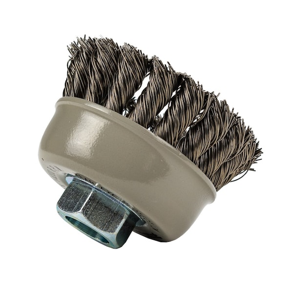 Forney Command PRO Cup Brush, Knotted, 2-3/4 in x .020 in x 5/8 in-11 - 72830