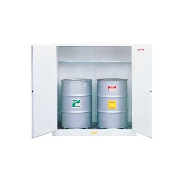 Justrite Justrite Drum Cabinet 110 Gal. Capacity Vertical Manual Close Flammable W/ Drum Rollers - 8991653