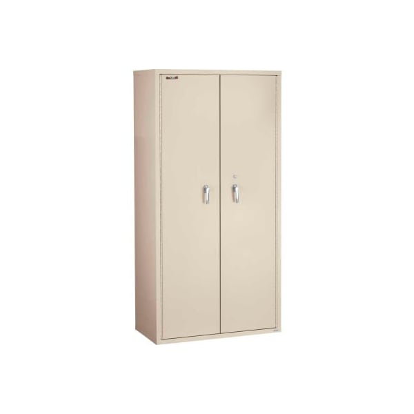 Fire King FireKing Fireproof Storage Cabinet W/End Tab Inserts, 36Wx19-1/4Dx72H, Artic White, Assembled - CF7236-MDAW