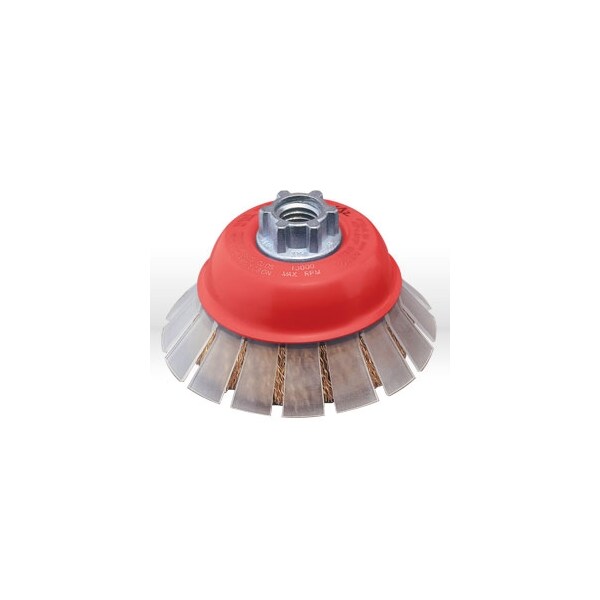 Jaz CrimpedWireCupBrush, w/ProtectiveGuard, 12x.009"Steel, 5/8"-11&M14x2.0 - 73910