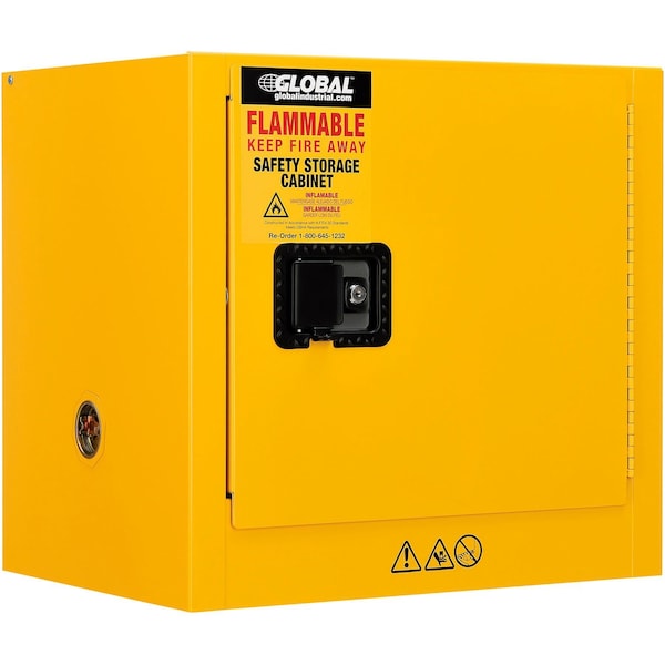 Global Industrial Steel, 23 in W x 22 in H x 18 in D, Yellow - 298671