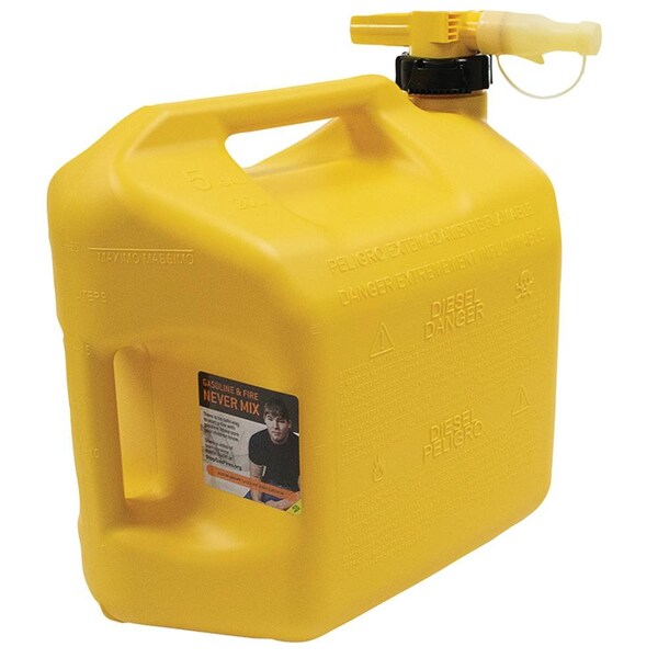 No-Spill NO-SPILL Yellow 5 Gallon No Spill Fast Flow Portable Fuel Can - Professional Quality - 765-108
