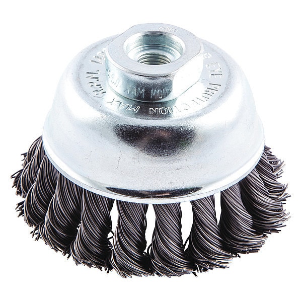 Zoro Select Cup Brush, Crimped, 2-3/4" dia., Arbor Hole - 66252839080