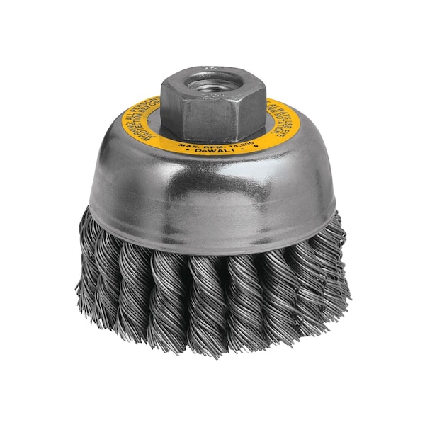 Dewalt 3" x M10-1.25 HP .020 Carbon Knot Wire Cup Brush - DW4915