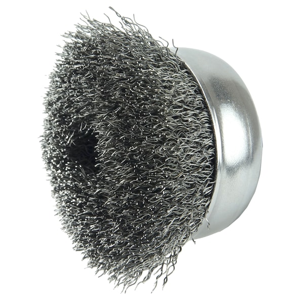 Weiler 3" Crimped Wire Cup Brush .014" Steel Fill 5/8"-11 UNC Nut - 13245