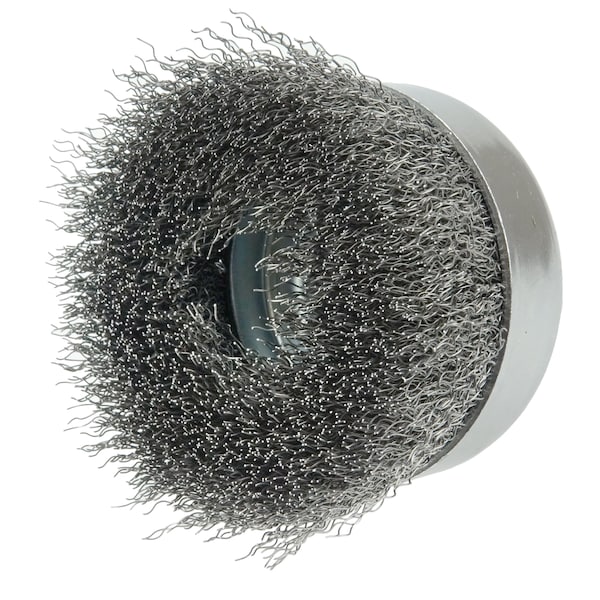 Weiler 4" Crimped Wire Cup Brush .0118" Steel Fill 5/8"-11 UNC Nut - 14016