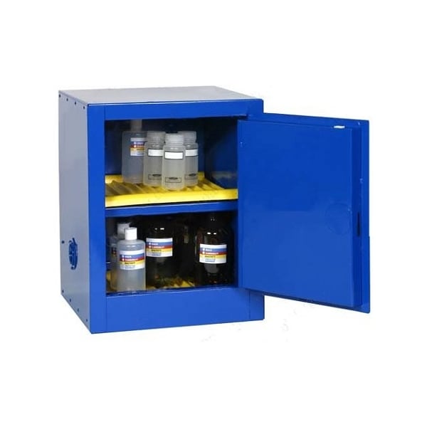Eagle Corrosive Metal Safety Cabinet- 4 Gal/1 Shelf/1 Door/Man. Close- Blue - EG-CRA-1904