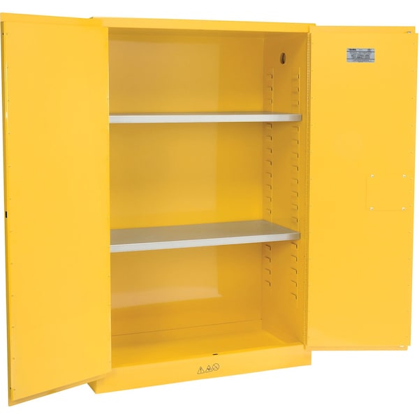 Global Industrial Steel, 43 in W x 65 in H x 18 in D, Yellow - 298541