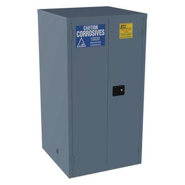 Jamco Corrosives Safety Cabinet, 60 gal, 2 Shelves, Steel, 34 in W x 65 in H x 34 in D, Blue - CL60BP