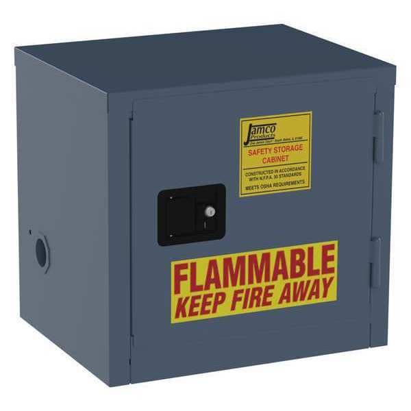 Jamco Corrosives Safety Cabinet, 6 gal, 0 Shelves, Steel, 23 in W x 22 in H x 18 in D, Blue - CK06BP