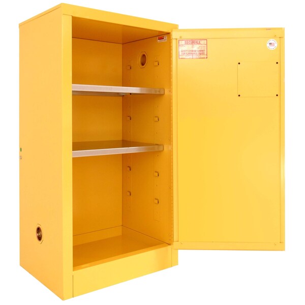 Securall 20 Gallon Paint Storage Cabinet, Self-Latch Standard Door, Red - P120