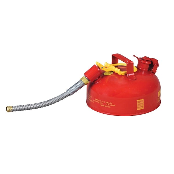 Eagle Mfg Safety Can, 24-Gauge Galvanized Steel, 1 gal, Red - U211SX5