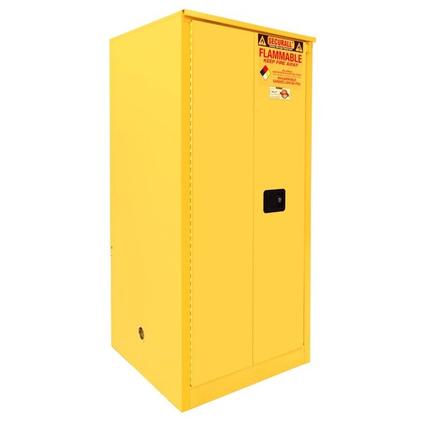 Securall 120 Gallon Paint Storage Cabinet, Self-Close, Self-Latch Sliding Door, Red - P2120