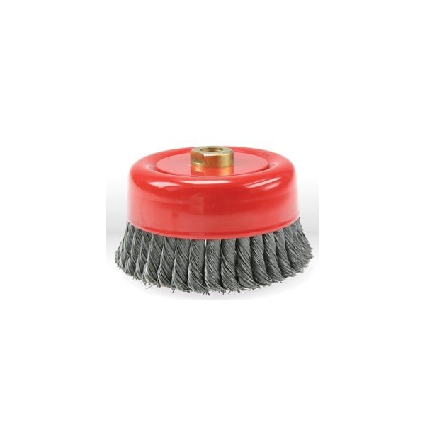 Jaz Twist Knot Wire Cup Brush, 6" Twist Knot Wire Cup Brush, Wire.020" - 56052