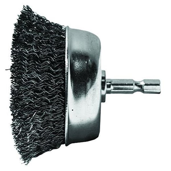 Century Drill & Tool Century Drill & Tool CY76221 2-0.75 in. Crimped Cup 0.01 Wire Brush Pack of 2 - CY76221