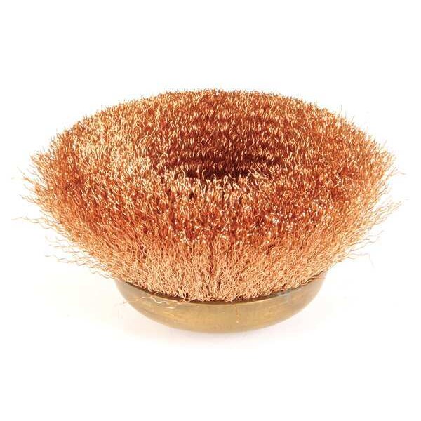 Ampco Safety Tools Nonsparking Crimped Wire Cup Wire Brush, 6" - CB-44-CT