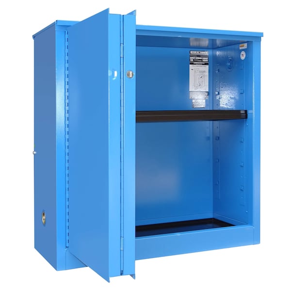 Securall 30 Gallon Acid/Corrosive Storage Cabinet, Self-Close, Self-Latch Sliding Door, Blue - C230