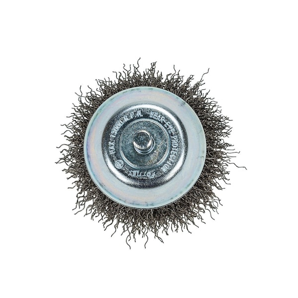 Forney Command PRO Cup Brush, Crimped, 2-1/2 in x .014 in x 1/4 in Shank - 60005