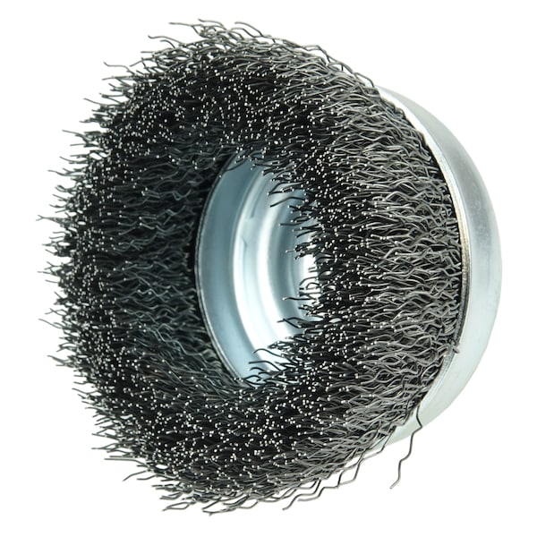 Weiler Wolverine 4" Crimped Wire Cup Brush .020" Steel Fill 5/8"-11 UNC Nut - 36236