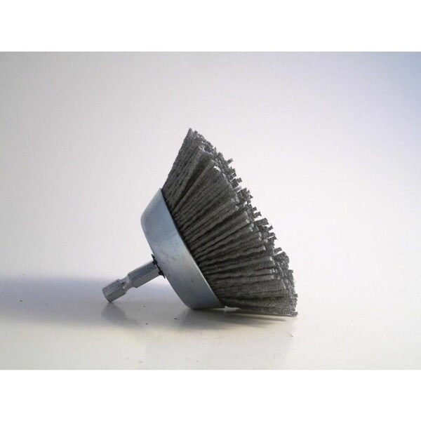 Dico Dico Nyalox 2.5 in. D X 1/4 in. X 1/4 in. D Crimped Nylon Mandrel Mounted Cup Brush 4500 rpm 1 pc - 541-774-2-1/2