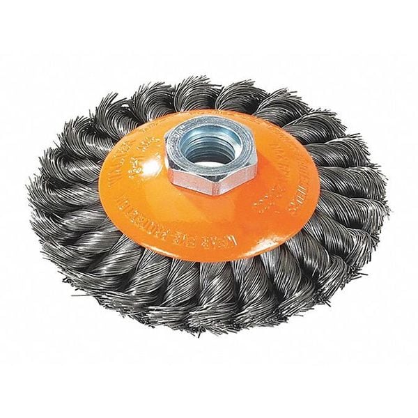 Walter Surface Technologies Saucer Cup Brush Knot-twist 6" X 5/8"-11 - 13H604