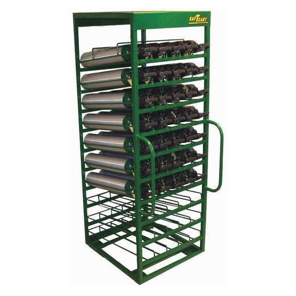 Saftcart Med Gas Cart, Horizontal, 27"Wx78"H, 246 lb. - MDE-50HS