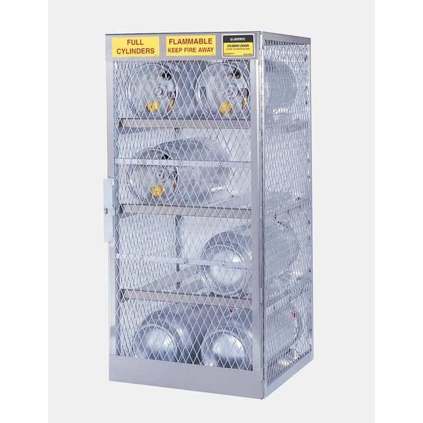 Justrite Gas Cylinder Cabinet, 60x32, Capacity 16 - 23005